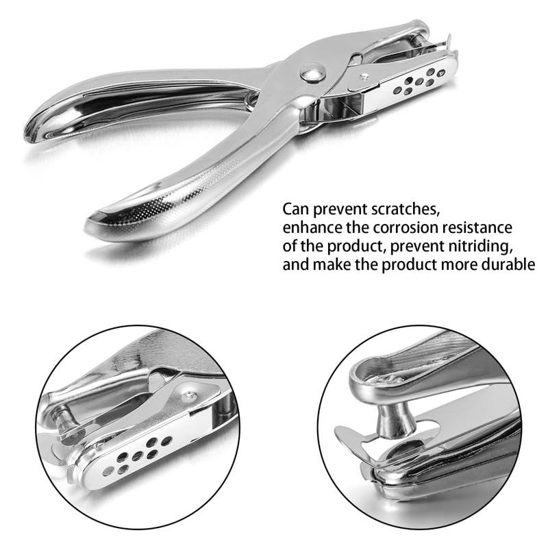 6mm Single Hole Punch, Silver Paper Puncher Hole Pliers for