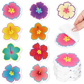JarThenaAMCS 810 Sheets Hibiscus Flower Sticky Note Colorful Hawaiian Floral Self Adhesive Notepad Removable Memo Pad for Summer Home School Office Supplies