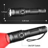 COSMOING High Power Red LED Flashlight Rechargeable, 300 Yards Red