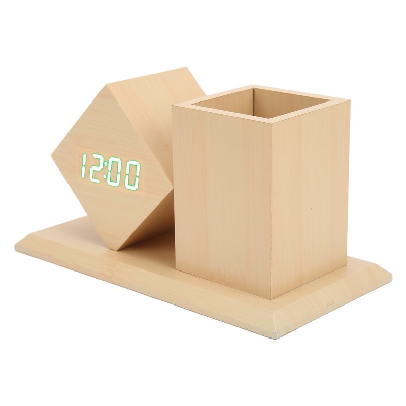 Pen Holder Alarm Clock Pen Holder Design Green Light Temperature