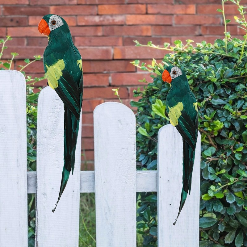 Beautiful Unique Simulation Parrot Decor Artificial Feather Bird Garden Landscape