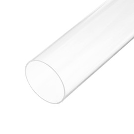 sourcing map Clear Rigid Acrylic Pipe 47mm ID x 50mm(2 inch) OD x 305mm Round Tube Tubing