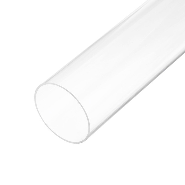 sourcing map Clear Rigid Acrylic Pipe 47mm ID x 50mm(2