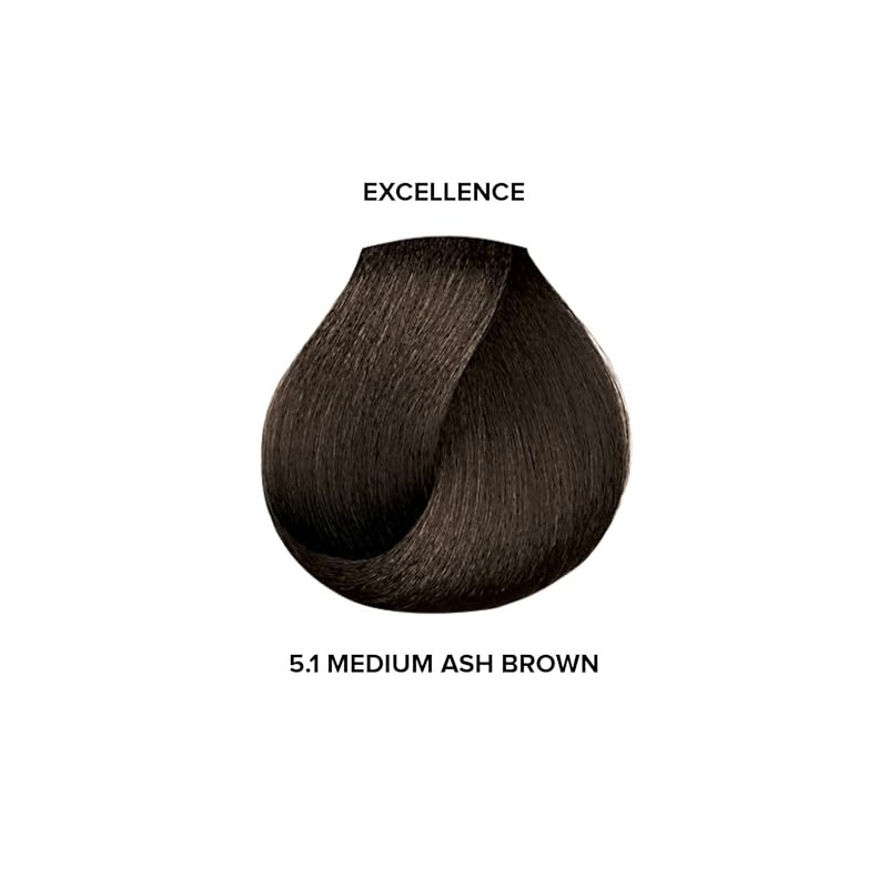 L'oreal Excellence Creme Permanent Hair Color, Medium Ash Brown No.5.1,