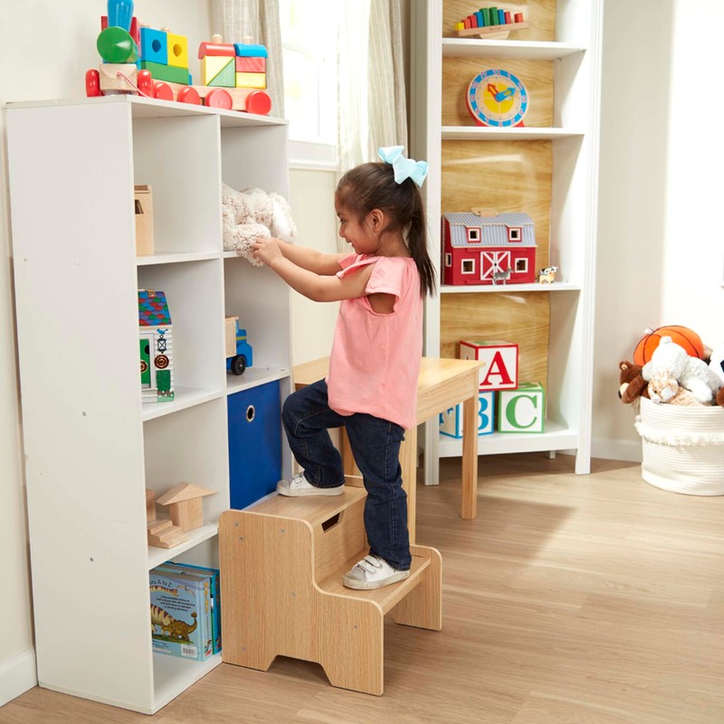 Melissa & Doug Kids Wooden Step Stool - Light Natural