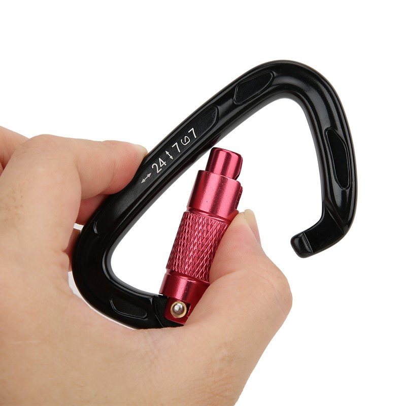 7075 Aviation Aluminum Master Lock Carabiner D Ring Safety Buckle