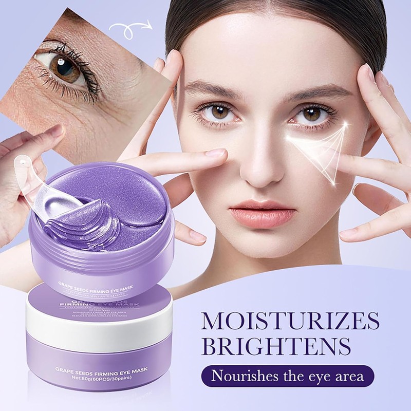 60 Parches de Ojos con Semillas de uva y Colágeno
