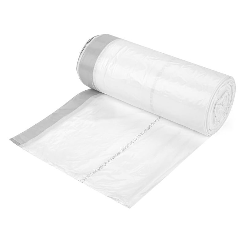 Commander 13 Gallon 0.78 MIL White Plastic Trash Bags Unscented