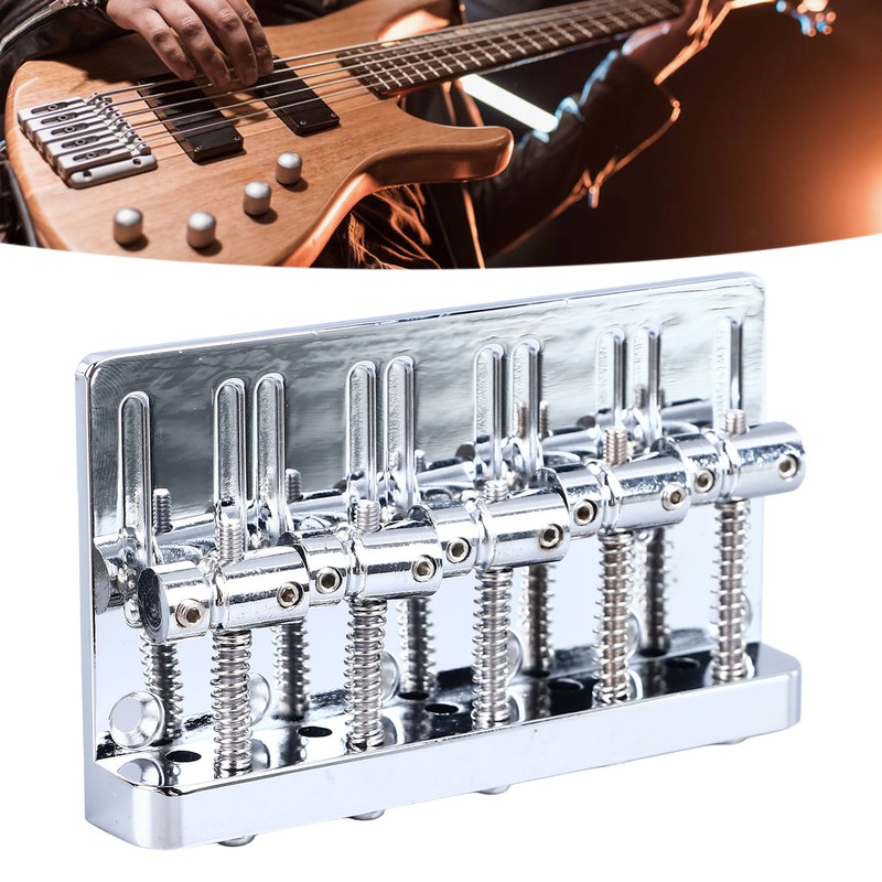 Electric Bass Bridge 5 String Bass Saddle Bridge Thickened Tailpiece