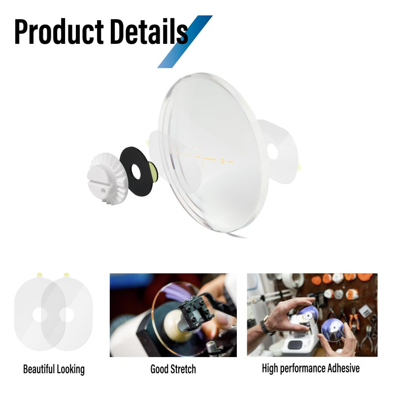 1000Pcs Lens Anti-Slip Transparent Sticker Soft Film Eyeglasses Processing Tape