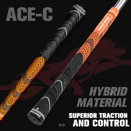 Geoleap ACE-C Golf Grips Set of 13- Cord Rubber, Hybrid Golf Club Grips, Standard/Mdisize, 10 Colors Optional. (Orange, Standard)
