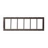 Shed Window 10x35 - Fixed Design with Tempered Glass (Brown)