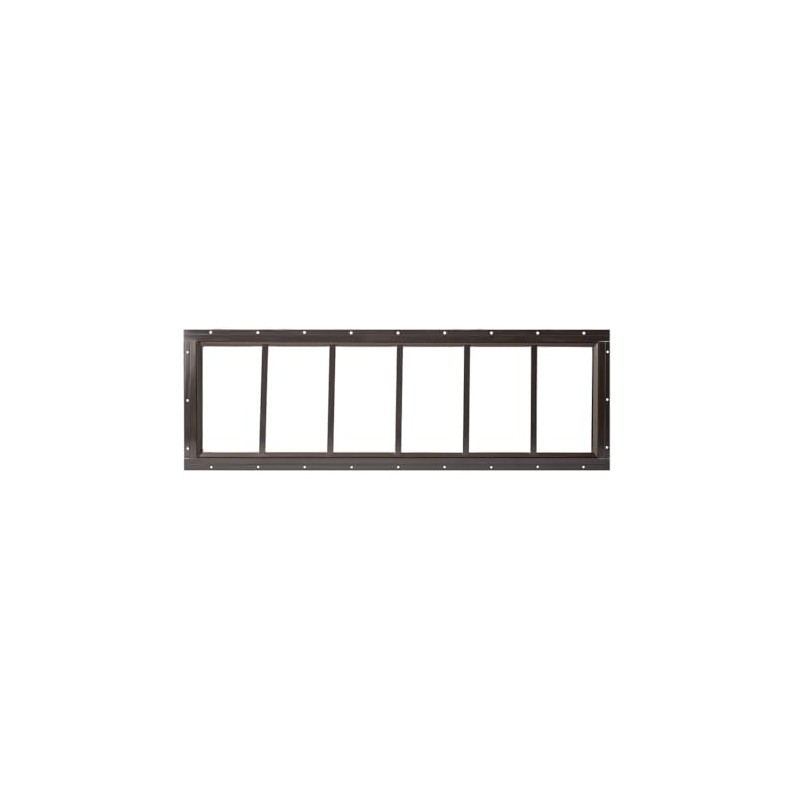Shed Window 10x35 - Fixed Design with Tempered Glass (Brown)