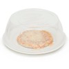 Home Basics Plastic Microwave Plate Cover with Handle on Lid,