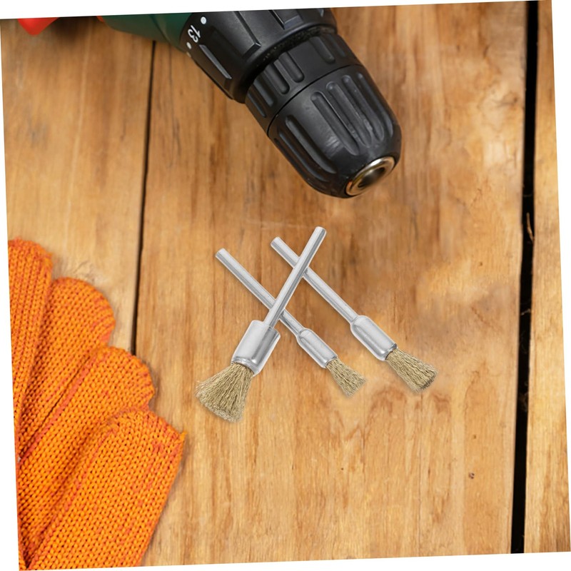 GLEAVI 15pcs Mini Metal Wire Wheel Brush for Electric Grinding