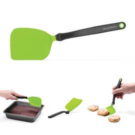 Dreamfarm Mini Chopula Non-Stick-Safe Super-Flexible Sit-Up Spatula with Strong Flat Edge to Separate Food - 9" Green