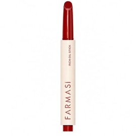 Rich Oil Stick Farmasi - Labial en Barra con Aceites Hidratantes | Color Alto Pigmento + Brillo HD Tipo Gloss | Click & Go - 6 Tonos Disponibles (VIRA