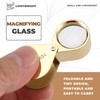 NIZEAMI 10x Magnifying Magnifier Glass Jewellers Eye Foldable Jewelry Loop