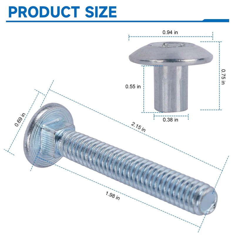 Fuoequl Trailer Hasp Bolt Kit for Trailer Cam Action Hasp