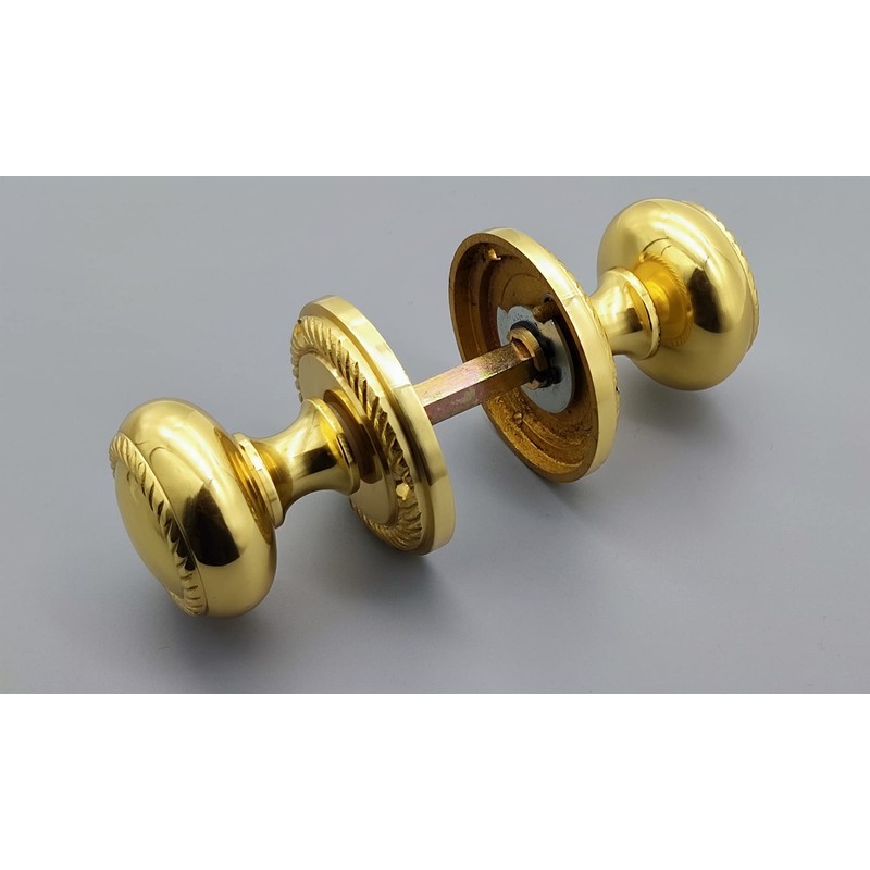 Infinity Decor Solid Brass 50mm Georgian Round Rope Design Mortice