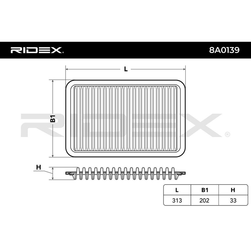 RIDEX 8A0139 Engine Air Filter Recirculation Filter
