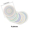 fanquare Set of 6 Boho Placemats, Round Cotton Woven prints