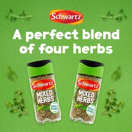 Schwartz Mixed Herbs 11 G | Jar | Pack of 6 | Tantalising Taste and Aroma | With Marjoram, Basil, Oregano, and Thyme | Perfect for Tomato-Based Pizza & Pizza Sauces, Stews, Casserole & Savoury Mince