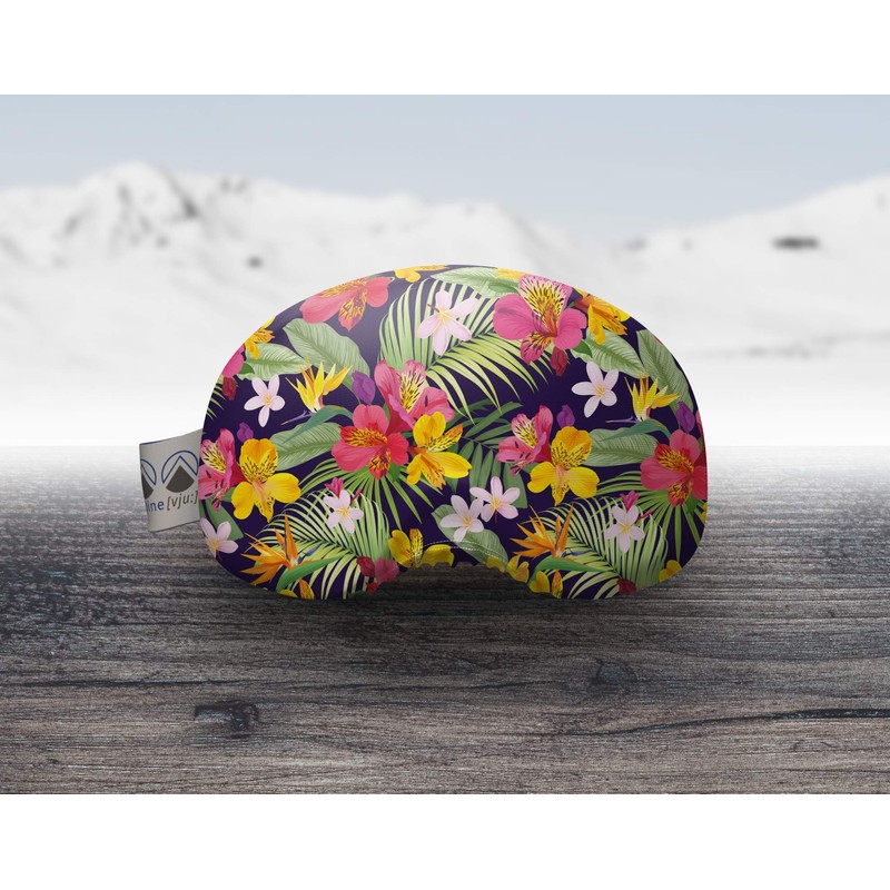 Alpine [vju:] Ski Goggle Protection Cover Elastic Microfibre Unisex, Blumen
