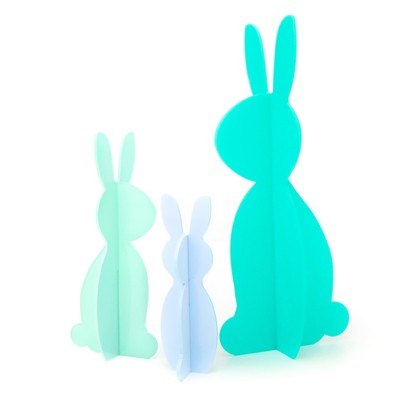 C.R. Gibson Kailo Chic Acrylic Bunny Spring and Easter Decorations,