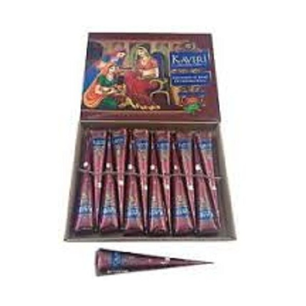 12 Natural Herbal Brown Henna Cones Temporary Tattoo Body Art Ink 25 gms