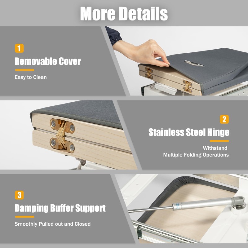 PIAOCAIYIN Folding Ironing Board, Wall Mounted Ironing Board, Hideaway Ironing