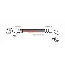 Metzger 4110072 Brake Hose