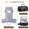 Convertible Garment Bag for Travel, PU Leather Carry On Garment