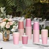 qonimi 100 Pcs Disposable Paper Cups Gradient Pink 9oz Paper