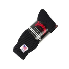 Railroad Sock Welted Top Work Socks, Set of 3 Pairs, Black