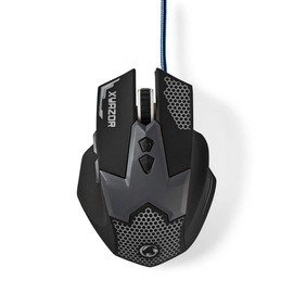 NEDIS Gaming Mouse - Verdrahtet - 800/1200 / 1600/2400 DPI - Einstellbar DPI - Anzahl Knöpfe: 7 - Rechtshändig - 1.50 m - LED