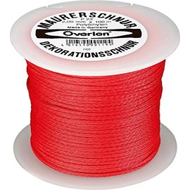 Overmann 002302000301000AA Maurerschnur 2 mm x 100 m aus Polyethylen, Rot