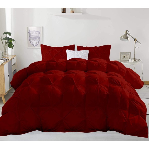 MOONLIGHT BEDDING All-Season 600 GSM 3 Pieces Quilted Pinch Pleated