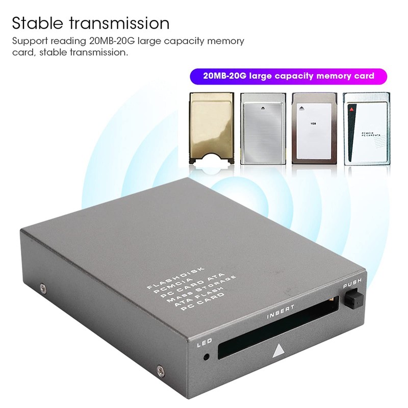 FAUOSWUK PC Card Reader,USB2.0 Plastic Version Interface PCMCIA Card Reader