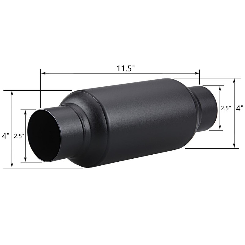 LCGP 2 Pack 2.5'' Inlet & 2.5" Outlet, Universal Resonator,