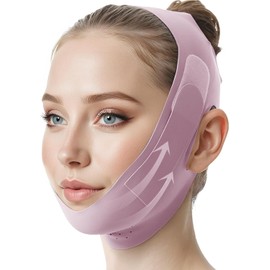 1pc V Line Face Slimming Bandage,Reusable Double Chin Reducer,Face Lift Tape,Face Slimming Strap Face Slimmer Shaper for Women,Breathable Comfortable V Line Lifting Mask,One Fits All