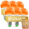 Wivety Sleep Light Bulbs Amber 1600K with Remote Control, E26