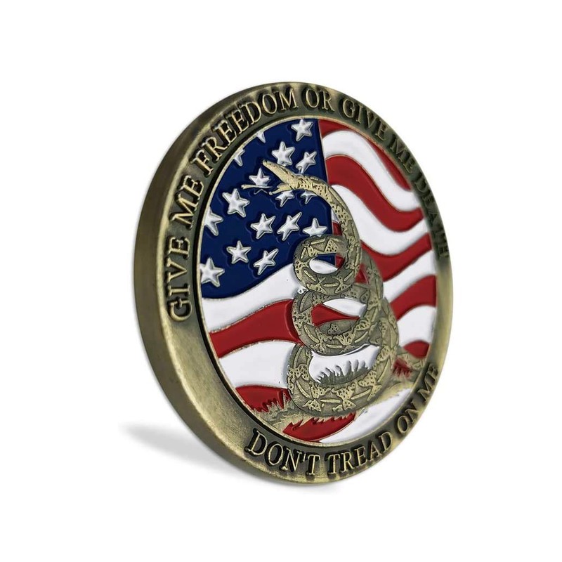 US Liberty Bell Coin Don't Tread on Me Challenge Coin