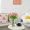 Tulipanes Artificiales, 24Pcs Flores Artificiales Decoracion Con Pegamento