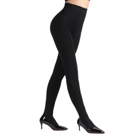 DancMolly Opaque Fleece Lined Tights for Women, High Waist Warm Winter Thermal Control Top Pantyhose