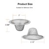 6-Pack Bathroom Mesh Sink Drain Strainer - 2.12" Top /