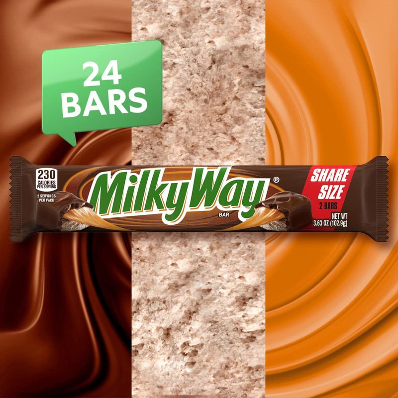 MILKY WAY Share Size Candy Bars With Caramel, Nougat, and