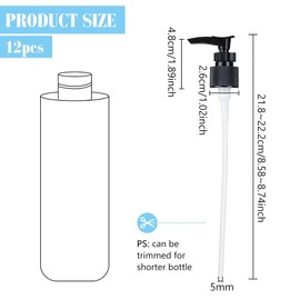 BENECREAT 12 Packs Plastic Replacement Pumps, 24-410 THREAD/NECK Locking Black Dispenser Replacement Pump Lotion Pumps for Soap, Lotion, Shampoo, Kitchen and Bathroom