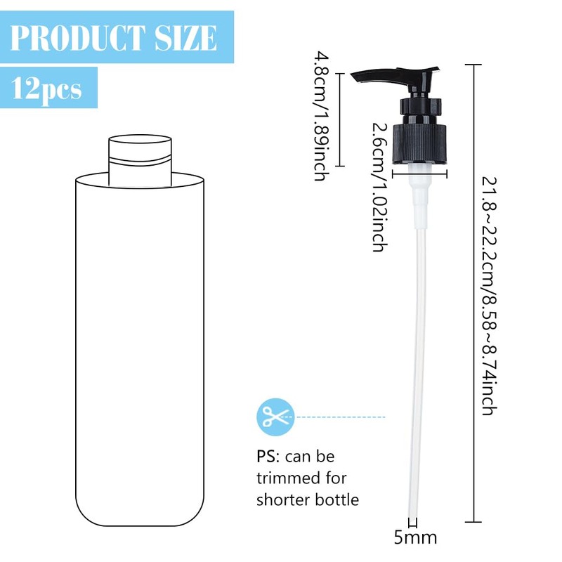 BENECREAT 12 Packs Plastic Replacement Pumps, 24-410 THREAD/NECK Locking Black
