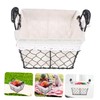 Ipetboom Portable Iron Storage Basket with Removable Liner Multi Functional